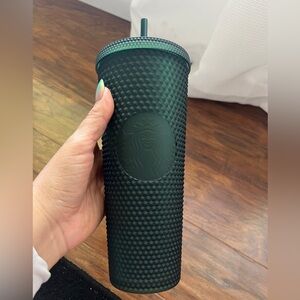 Dark Green studded large Starbucks cup
